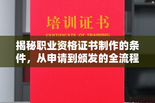 埔盐揭秘职业资格证书制作的条件，从申请到颁发的全流程解析