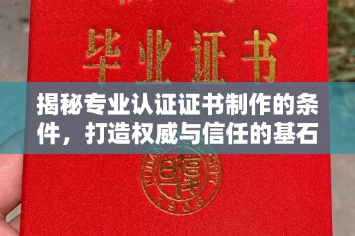 埔盐揭秘专业认证证书制作的条件，打造权威与信任的基石